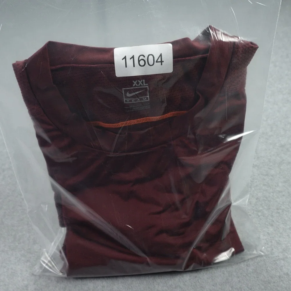 Nike Team Kobe Bryant Shirt Mens XXL Maroon Sheath Logo Training Compression LS‎